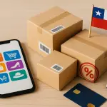 Desde el 25 de octubre, los envíos de marketplaces internacionales (como AliExpress, Shein y Temu) deberán pagar IVA en Chile. ,Imagen generada por IA (ChatGPT).