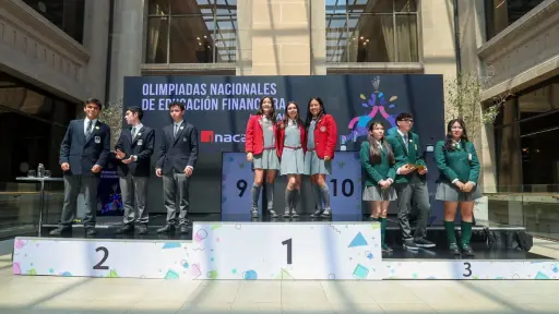 Podio Olimpiadas Nacionales de Educación Financiera 2025 ,Banco Central de Chile
