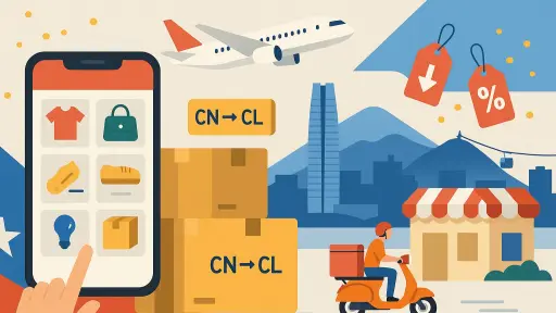 Del CN al CL: el boom del e-commerce chino en Chile ,Ilustración generada por IA (ChatGPT).