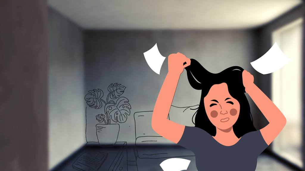 mujer, enfadado, problemas, deudas, Pixabay