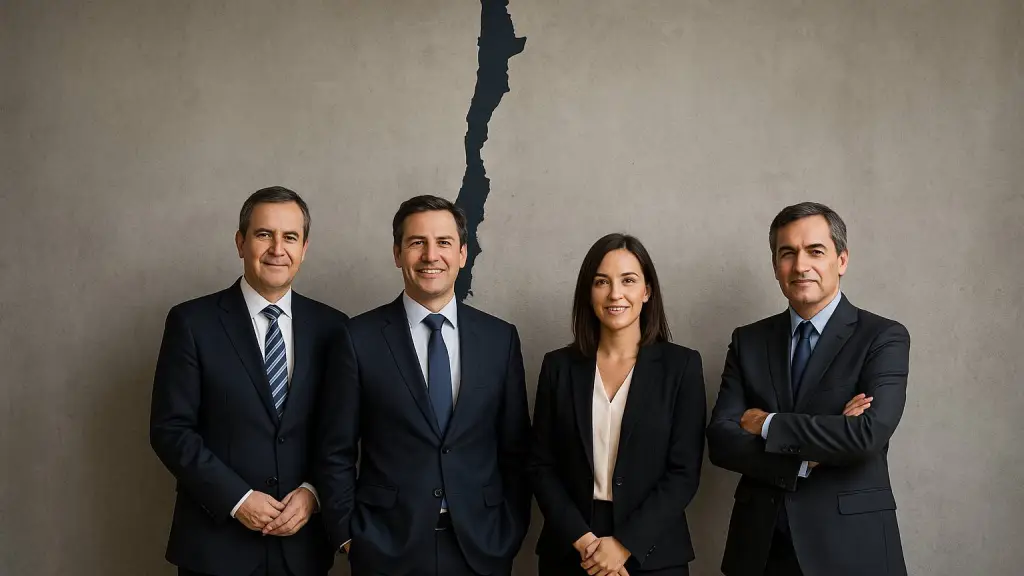Líderes empresariales chilenos representando el desarrollo desde el norte hasta el sur del país., Imagen referencial generada con IA.