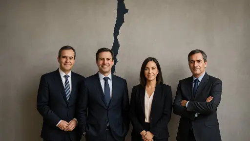 Líderes empresariales chilenos representando el desarrollo desde el norte hasta el sur del país. ,Imagen referencial generada con IA.