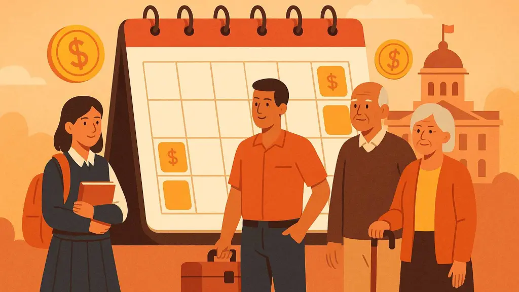 Calendario de bonos y beneficios clave para familias chilenas a fin de año., Imagen referencial generada con IA.