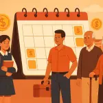 Calendario de bonos y beneficios clave para familias chilenas a fin de año. ,Imagen referencial generada con IA.