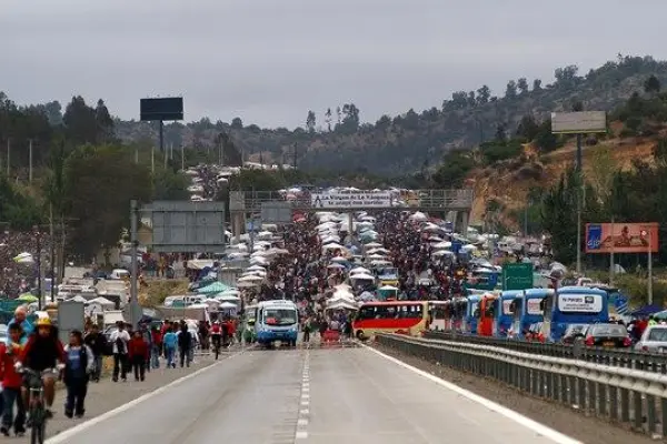 Cierre de la Ruta 68 por la peregrinación a Lo Vásquez: horarios y recomendaciones