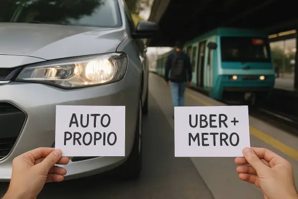 Auto propio vs Uber + Metro: la cuenta que nadie quiere sacar